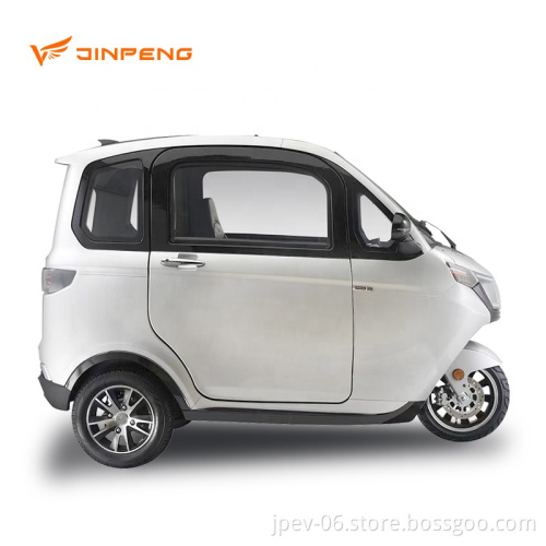 Jinpeng X3 Certificato COC COC chiuso Registra legalmente triciclo elettrico a tre ruote per la vendita calda della Francia passeggeri